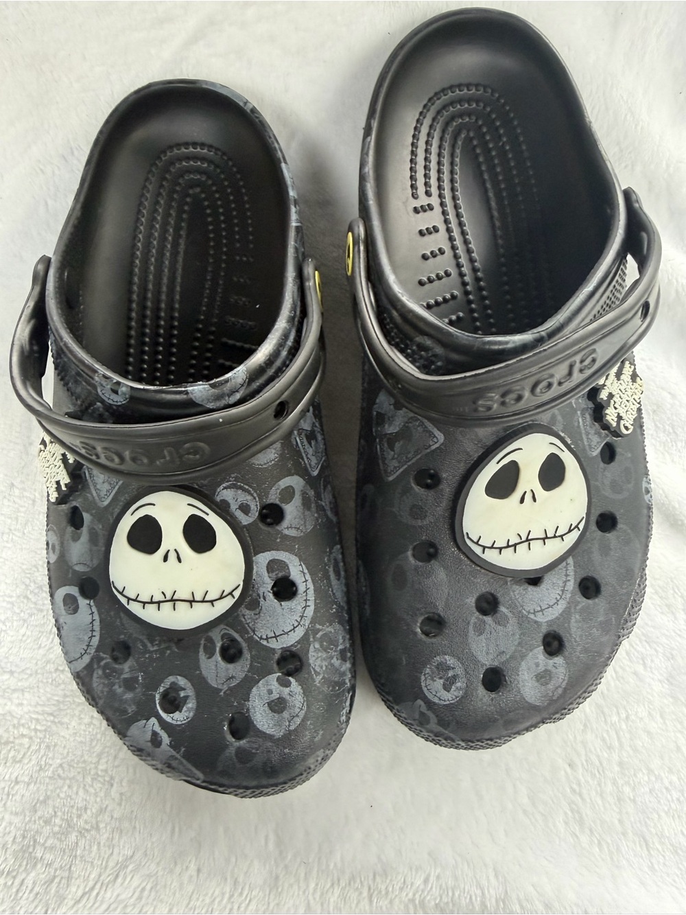 Crocs Nightmare Before Christmas Clogs Jack Skellington Glow In The Dark Size 10